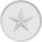 Ekena Millwork Standard Grayson Star Rosette With Beveled Edge, 4"W x 4"H x 1"P ROSP040X040X100GRY07 - alternate 2